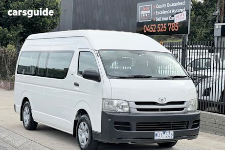 White 2008 Toyota HiAce Bus Commuter