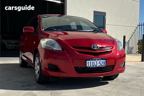 Red 2008 Toyota Yaris Sedan Yrs