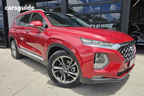 Red 2018 Hyundai Santa FE Wagon Highlander Crdi Satin Awd