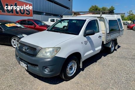 White 2009 Toyota Hilux Cab Chassis Workmate