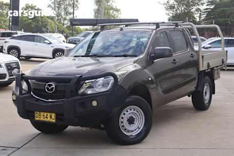 Grey 2016 Mazda BT-50 Dual Cab Chassis Xt (4X4)