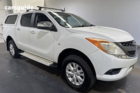 White 2013 Mazda BT-50 Dual Cab Utility Gt (4X4)