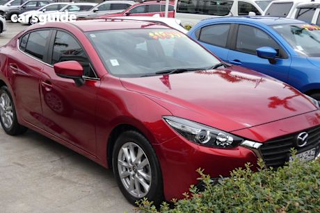 Red 2017 Mazda 3 Sedan Maxx
