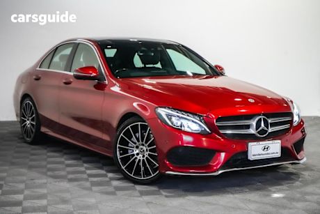 Red 2017 Mercedes-Benz C200 Sedan D