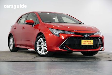 Red 2019 Toyota Corolla Hatchback Ascent Sport