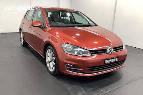 Orange 2013 Volkswagen Golf Hatchback 110 Tdi Highline