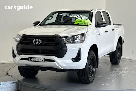 White 2022 Toyota Hilux Double Cab Pick Up Workmate Hi-Rider (4X2)