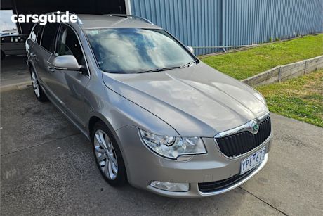 Grey 2011 Skoda Superb Wagon 118 Tsi Elegance