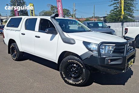 White 2018 Toyota Hilux Double Cab Pick Up Workmate (4X4)