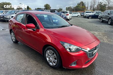 Red 2015 Mazda 2 Sedan Neo