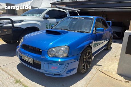 Blue 2003 Subaru Impreza Sedan Wrx Sti