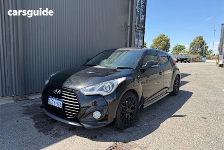 Black 2013 Hyundai Veloster Coupe Sr Turbo