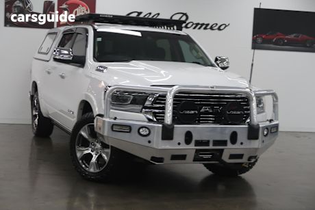 White 2022 RAM 1500 Crew Cab Utility Laramie