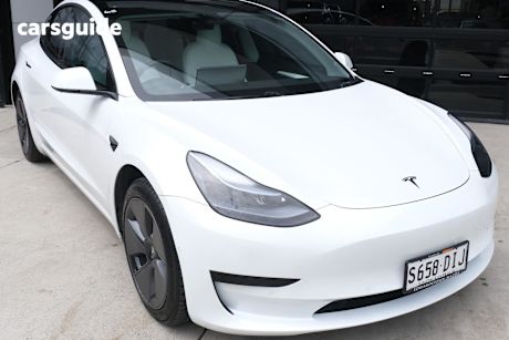 White 2022 Tesla Model 3 Sedan Rear-Wheel Drive