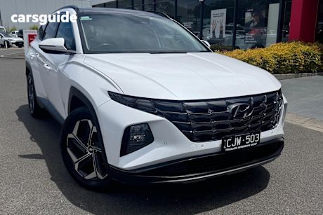 White 2023 Hyundai Tucson Wagon Highlander (Awd)