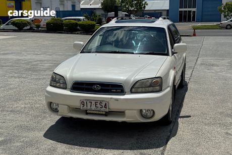 White 2003 Subaru Outback Wagon H6 Luxury