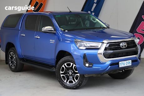Blue 2021 Toyota Hilux Ute Tray