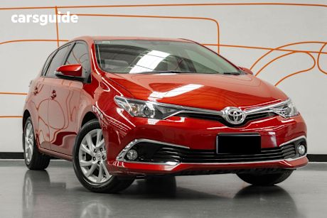 Red 2018 Toyota Corolla Hatchback Ascent Sport