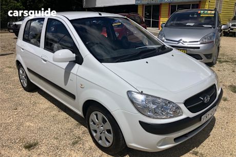 White 2009 Hyundai Getz Hatchback Sx