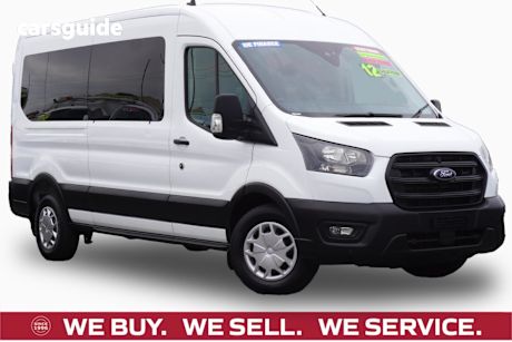 White 2021 Ford Transit Bus 410L (Rwd) Srw