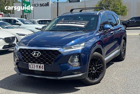 Blue 2018 Hyundai Santa FE Wagon Highlander Crdi Satin Awd