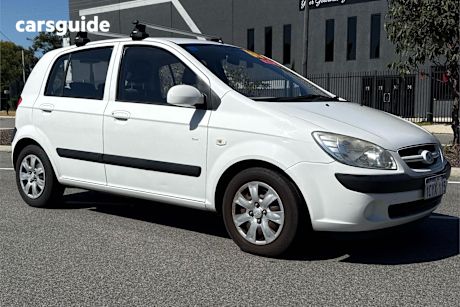 White 2008 Hyundai Getz Hatchback Sx