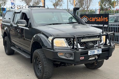 Black 2012 Nissan Navara Dual Cab Pick-up St (4X4)
