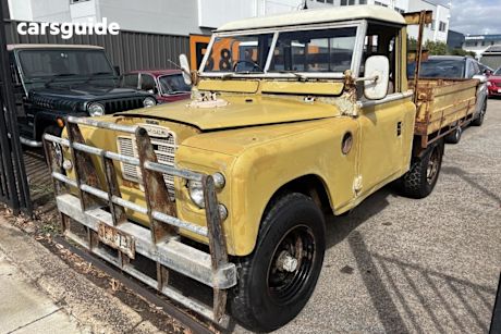 Yellow 1975 Land Rover Rover Ute Tray