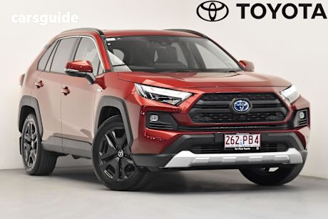 Red 2024 Toyota RAV4 Wagon Edge (Awd) Hybrid