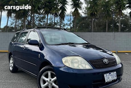 Blue 2003 Toyota Corolla Wagon Conquest