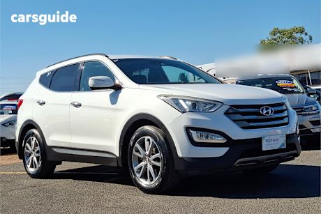 White 2013 Hyundai Santa FE Wagon Elite Crdi (4X4)