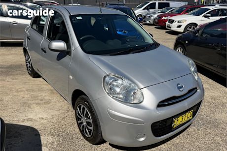 Silver 2013 Nissan Micra Hatchback St