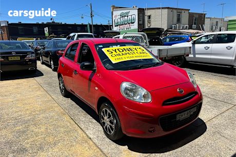 Red 2012 Nissan Micra Hatchback St