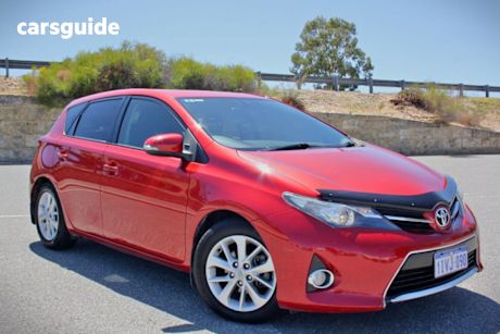Red 2014 Toyota Corolla Hatchback Ascent Sport
