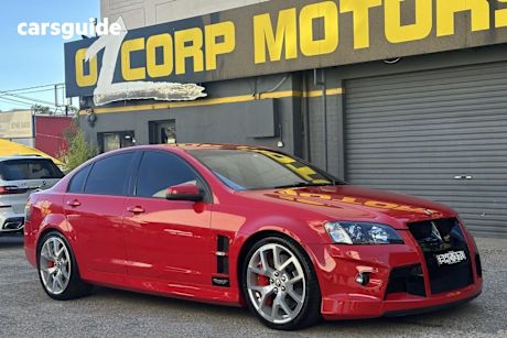 Red 2008 HSV W427 Sedan