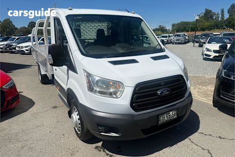 White 2014 Ford Transit Cab Chassis 470E Lwb