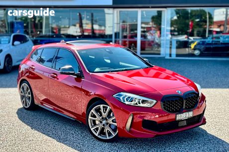 Red 2019 BMW M135I Hatchback Xdrive