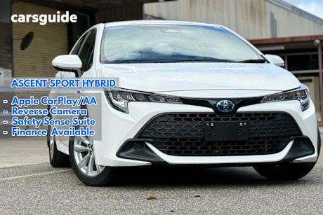 White 2024 Toyota Corolla Hatchback Ascent Sport Hybrid