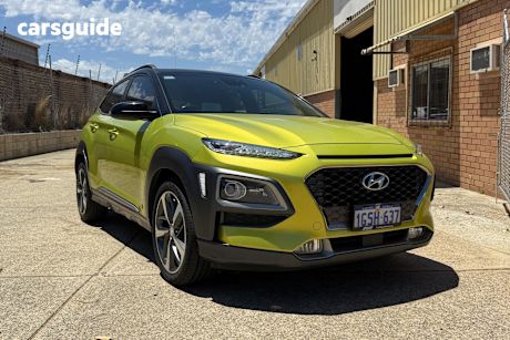 Yellow 2018 Hyundai Kona SUV HIGHLANDER