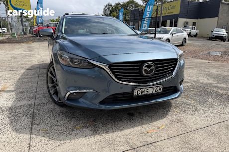 Blue 2015 Mazda 6 Wagon Atenza