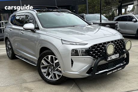 Silver 2022 Hyundai Santa FE Wagon Highlander Crdi (Awd)