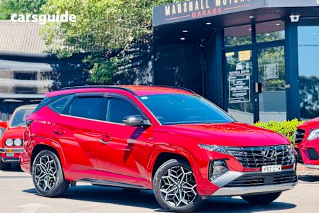 Red 2021 Hyundai Tucson Wagon N Line (Fwd)