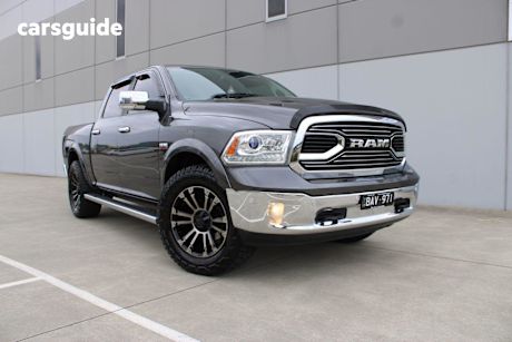 Grey 2019 RAM 1500 Crew Cab Utility Laramie (4X4) Fd3.2