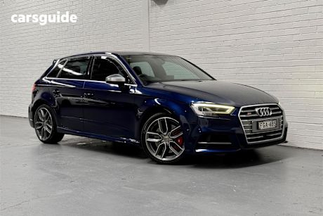 Blue 2017 Audi S3 Hatchback Sportback 2.0 Tfsi Quattro