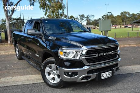 Black 2023 RAM 1500 Crew Cab Utility Big Horn (6-4 Tub) Mhev (4X4)