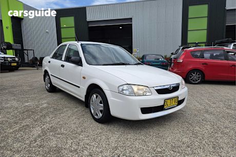 White 1998 Mazda 323 Sedan Protege