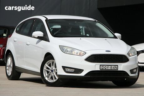 White 2017 Ford Focus Hatchback Trend