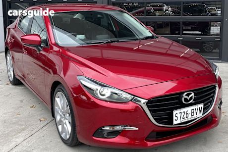 Red 2018 Mazda 3 Sedan Sp25 Gt