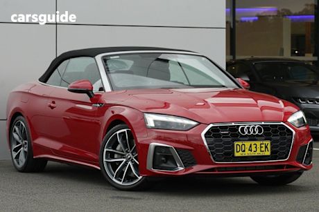 Red 2022 Audi A5 Cabriolet 45 Tfsi Quattro S Line Mhev