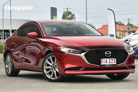 Red 2020 Mazda 3 Sedan G20 Evolve